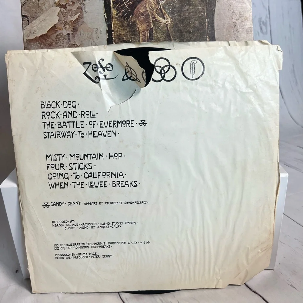 Vintage Led Zeppelin IV Vinyl LP Album - 1971 - Picture 5 of 7